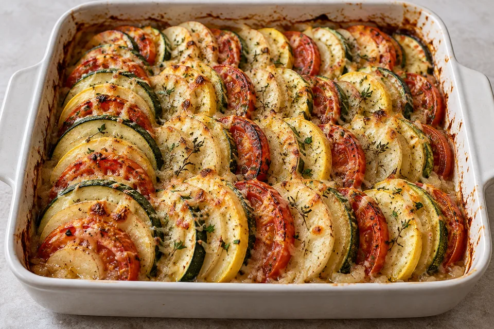 Summer Vegetable Tian — serving inspiration