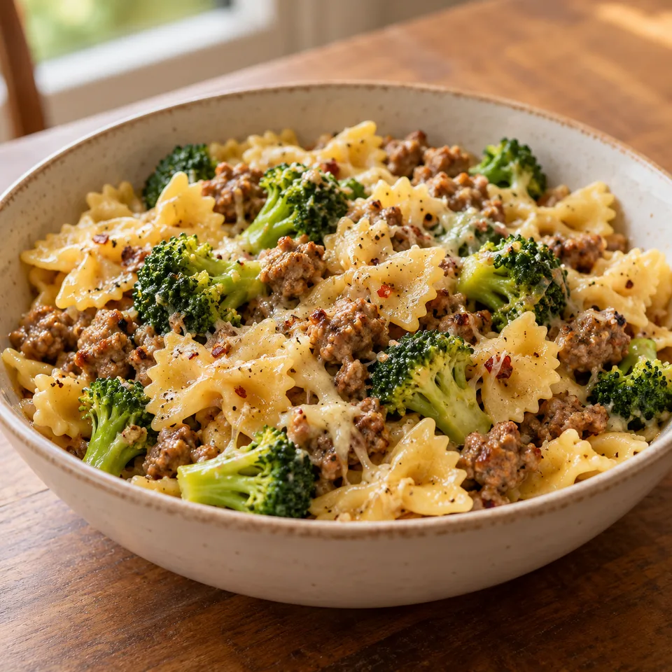 Spicy Sausage and Broccoli Pasta — serving inspiration