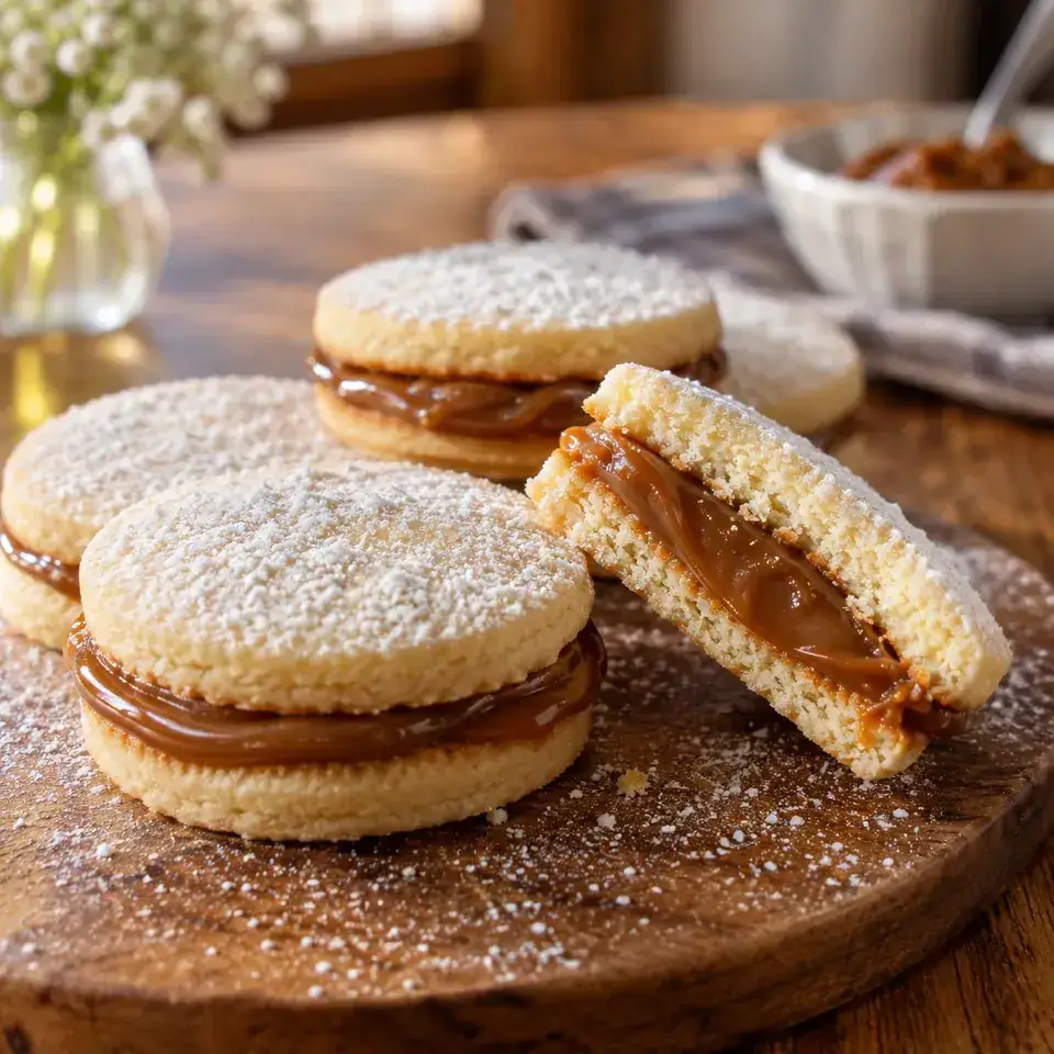 3 Ingredient Shortbread Cookie Sandwich w/Dulce De Leche — serving inspiration