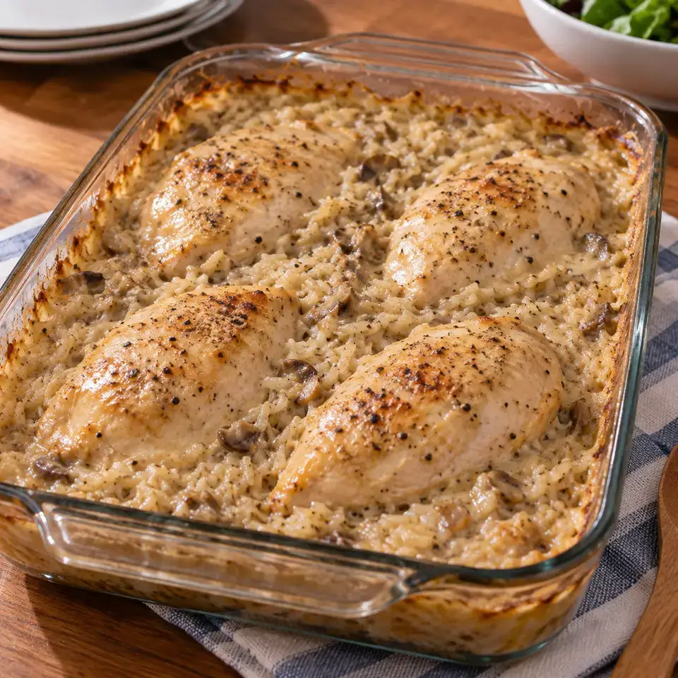 4 Ingredient Chicken & Rice Casserole — serving inspiration