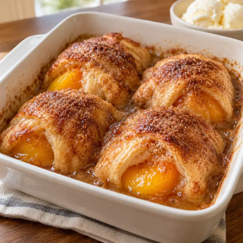 4 Ingredient Peach Dumplings — serving inspiration