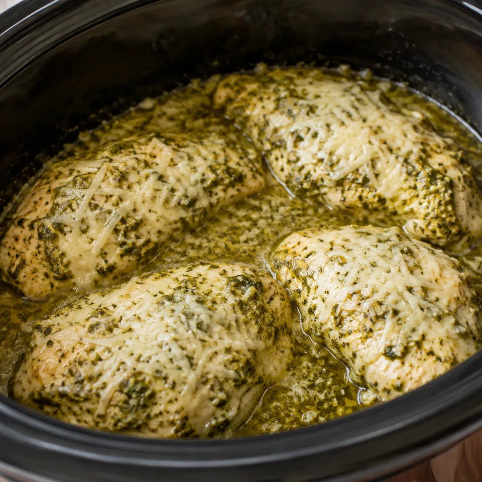 4 Ingredient Slow Cooker Pesto Ranch Chicken — serving inspiration