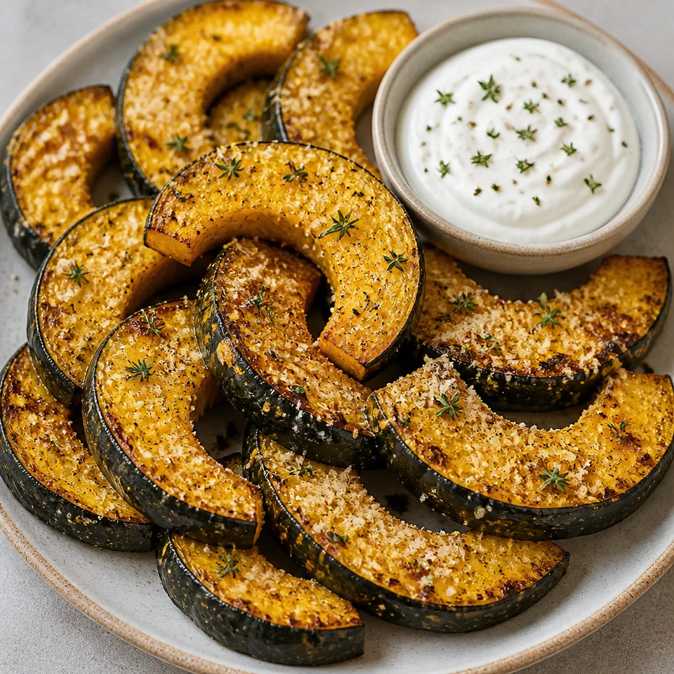 Air Fryer Parmesan Acorn Squash — serving inspiration