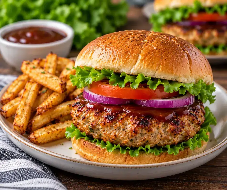 Air Fryer Turkey Burgers — serving inspiration