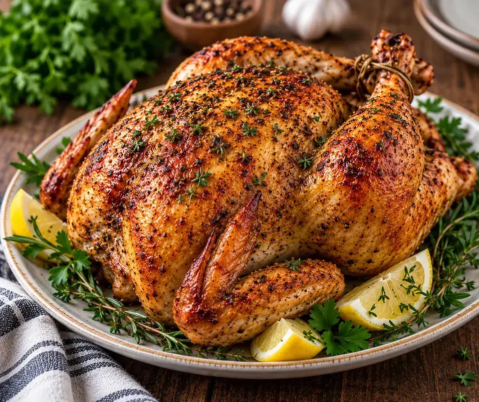 Air Fryer Whole Chicken — serving inspiration