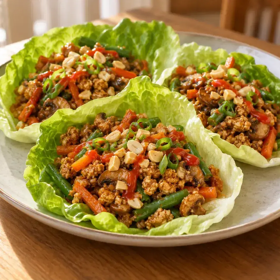 AMAZING vegetarian lettuce wraps — serving inspiration
