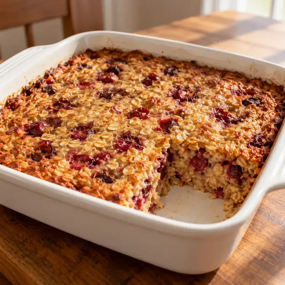 Apple Cherry Baked Oatmeal — serving inspiration