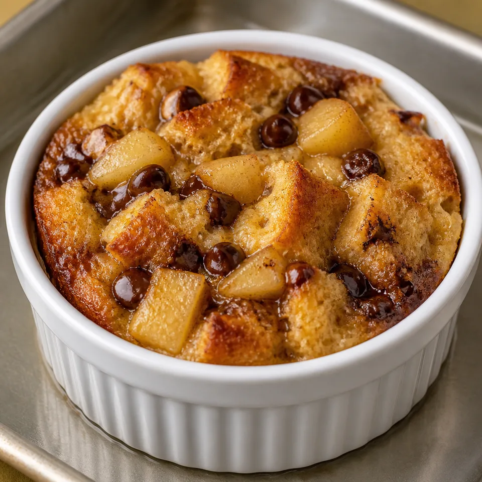 Apple -Chocolate Bread Pudding — serving inspiration