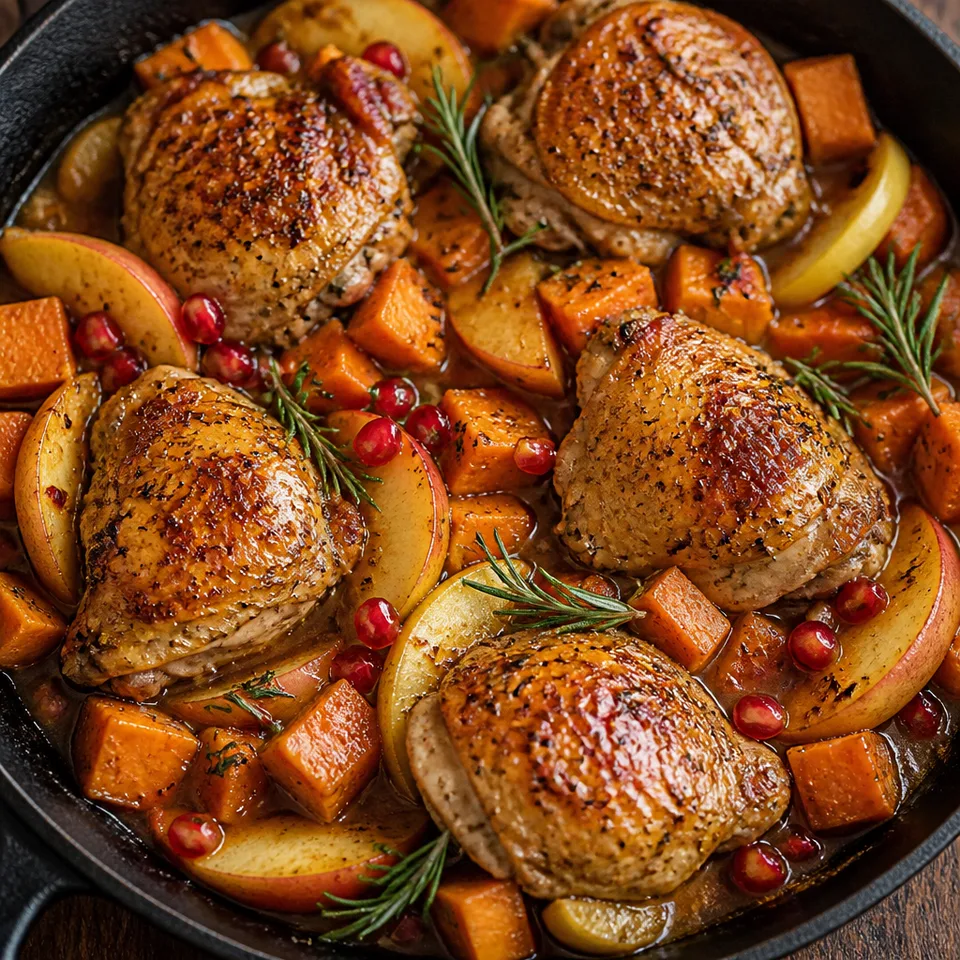 Apple Cider Glazed Chicken Thighs — serving inspiration