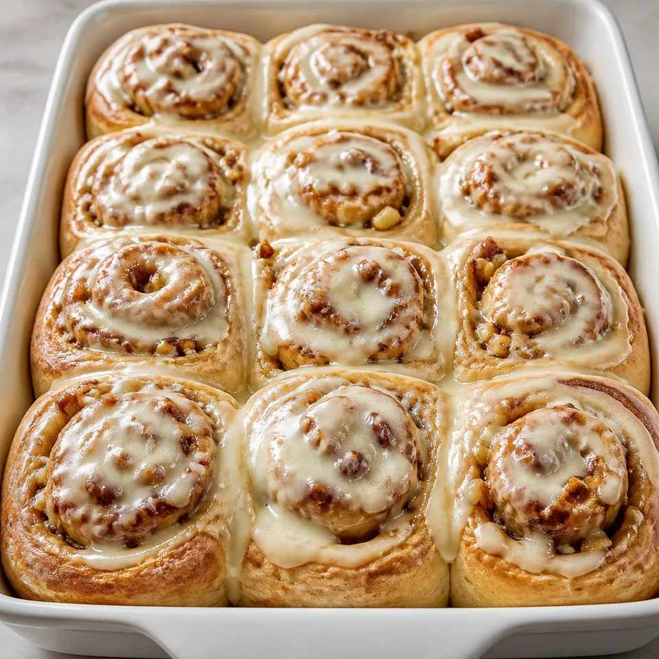 Apple Pecan Cinnamon Rolls — serving inspiration