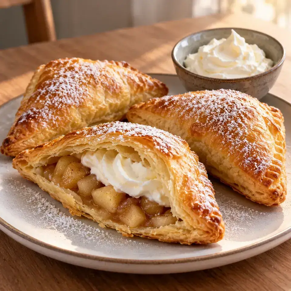 Apple turnovers - with cream filled option! — serving inspiration