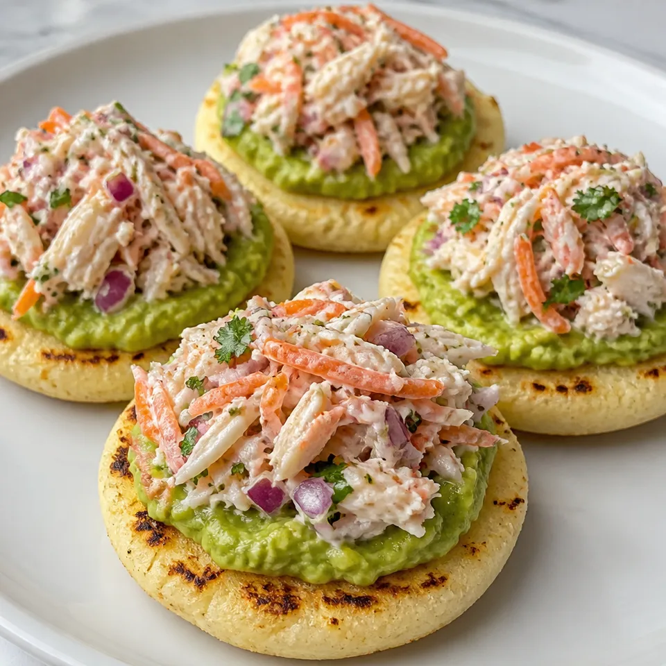 Arepa with Crab Salad and Avocado — serving inspiration