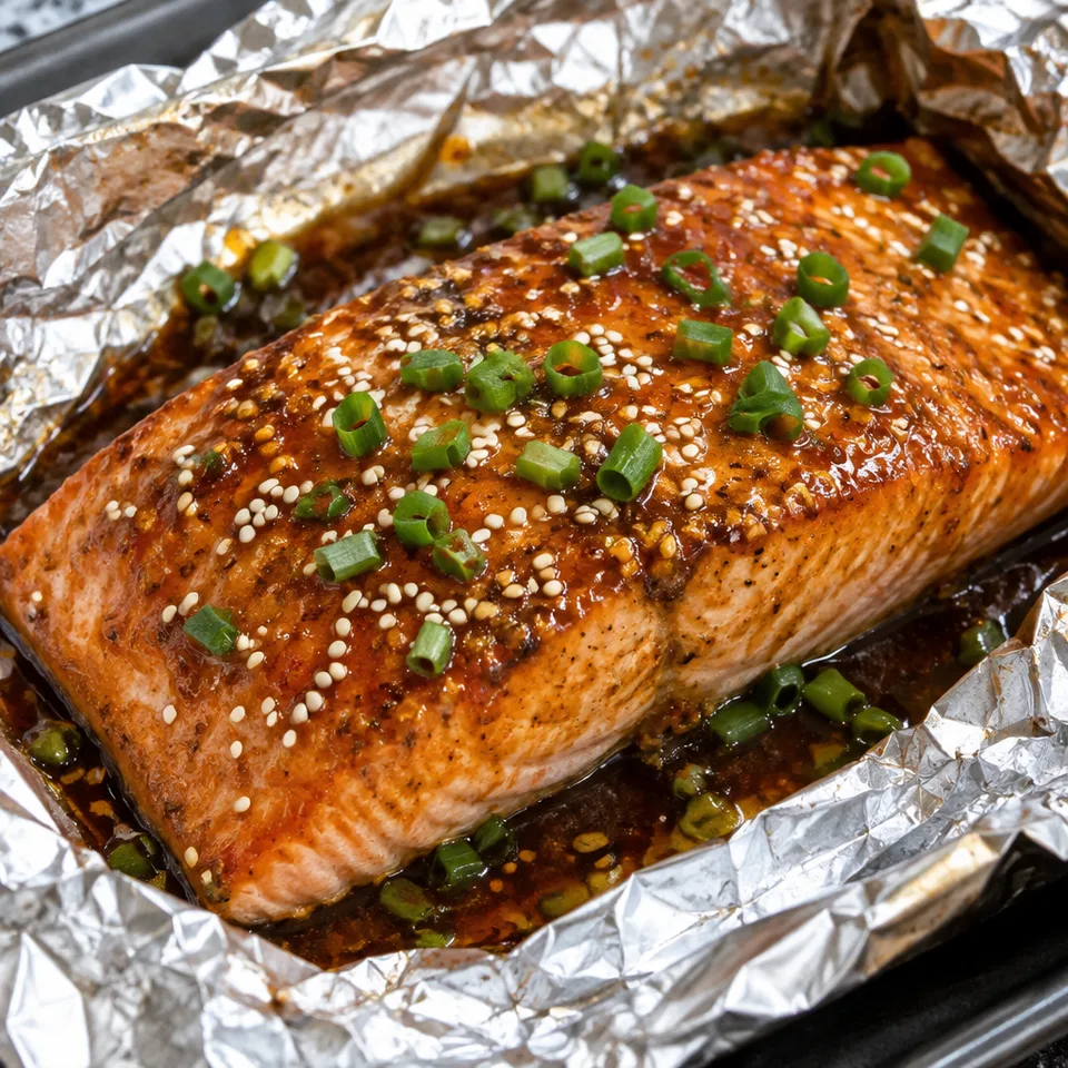 Asian Glazed Salmon in Foil — serving inspiration