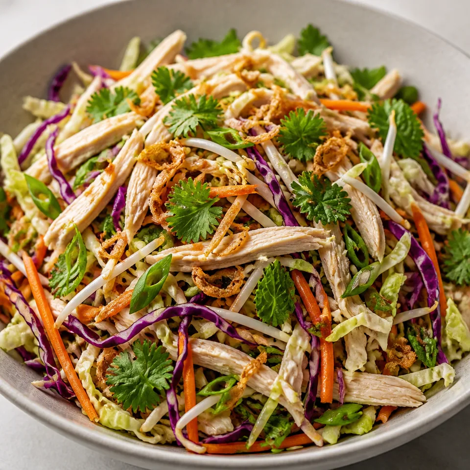 Asian Slaw - crunchy Oriental Cabbage Salad with Asian Dressing — serving inspiration