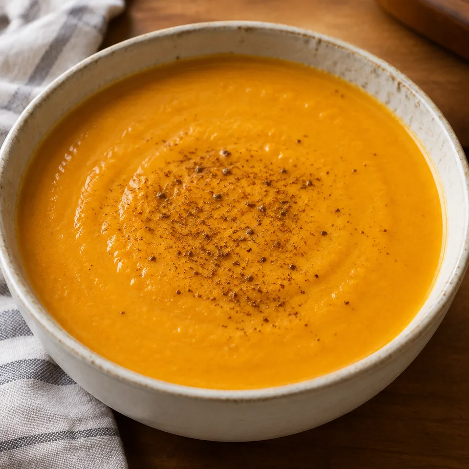 Autumn Carrot and Sweet Potato Soup — serving inspiration