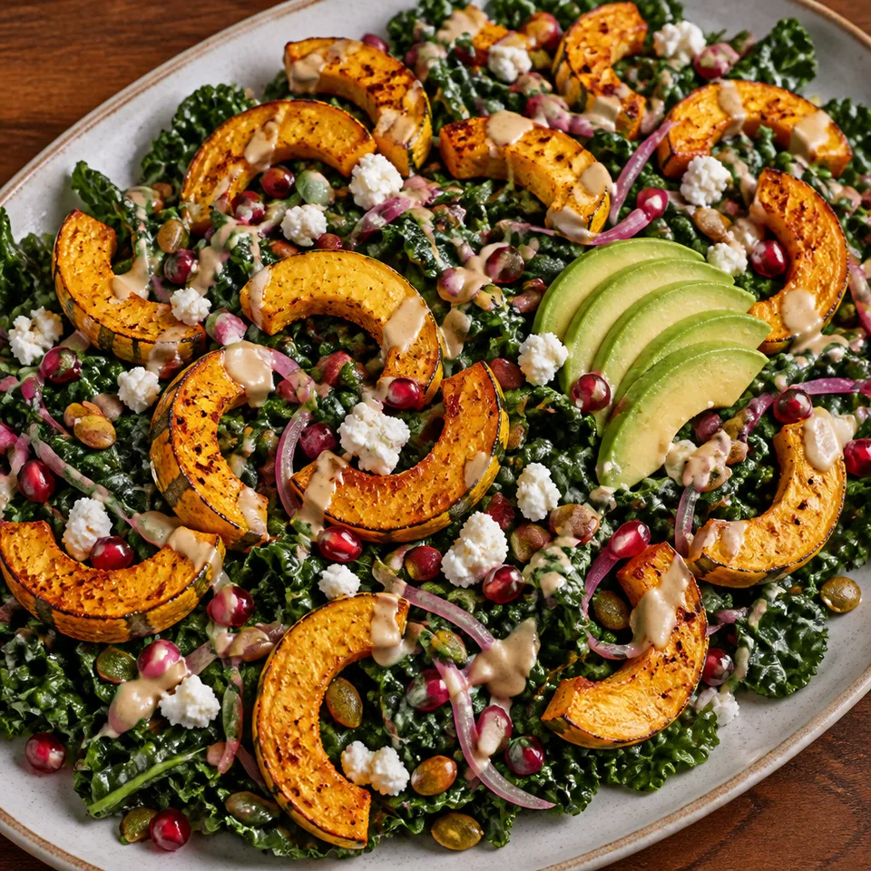 Autumn Delicata Squash Salad — serving inspiration