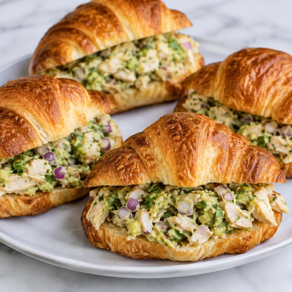 Avocado Chicken Croissants — serving inspiration