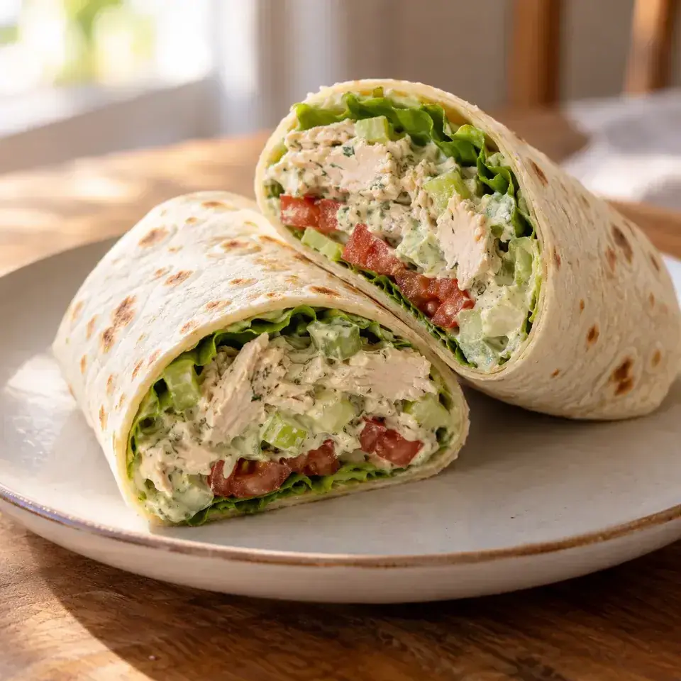 Avocado Ranch Chicken Salad Wrap — serving inspiration