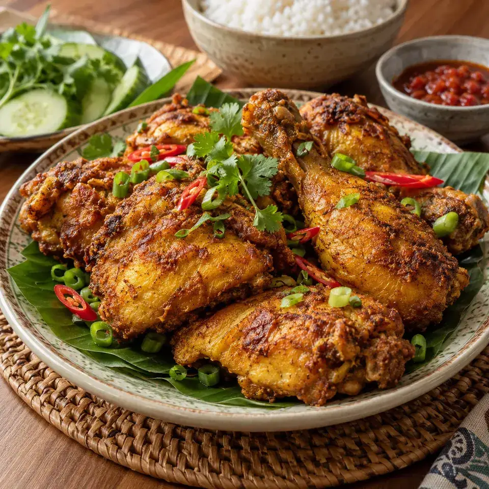 Ayam Goreng (Malaysian Fried Chicken) — serving inspiration