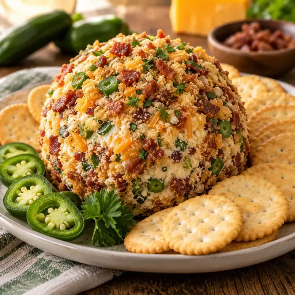 Bacon Jalapeño Cheese Ball Recipe — serving inspiration