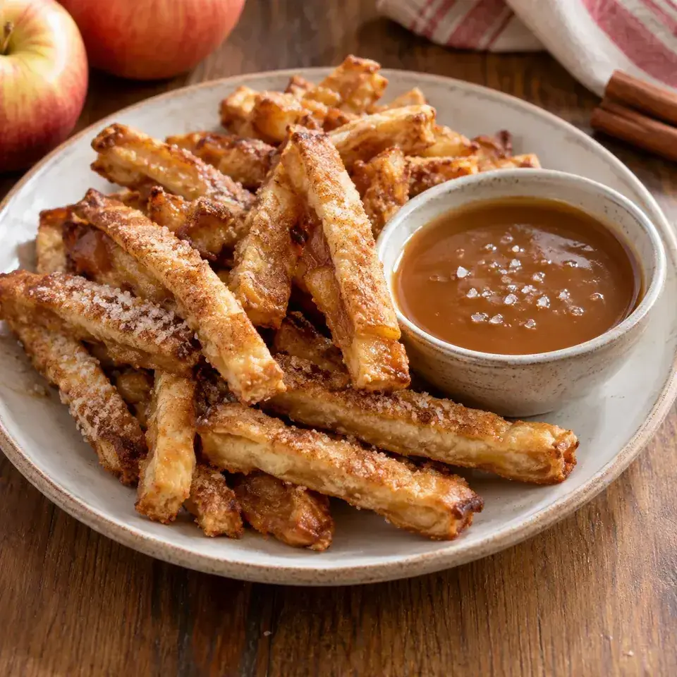 Baked Apple Pie Fries with Salted Caramel Dipping Sauce — serving inspiration