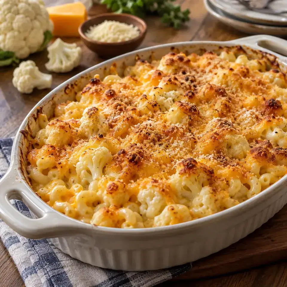 Baked Cauliflower Mac and Cheese — serving inspiration