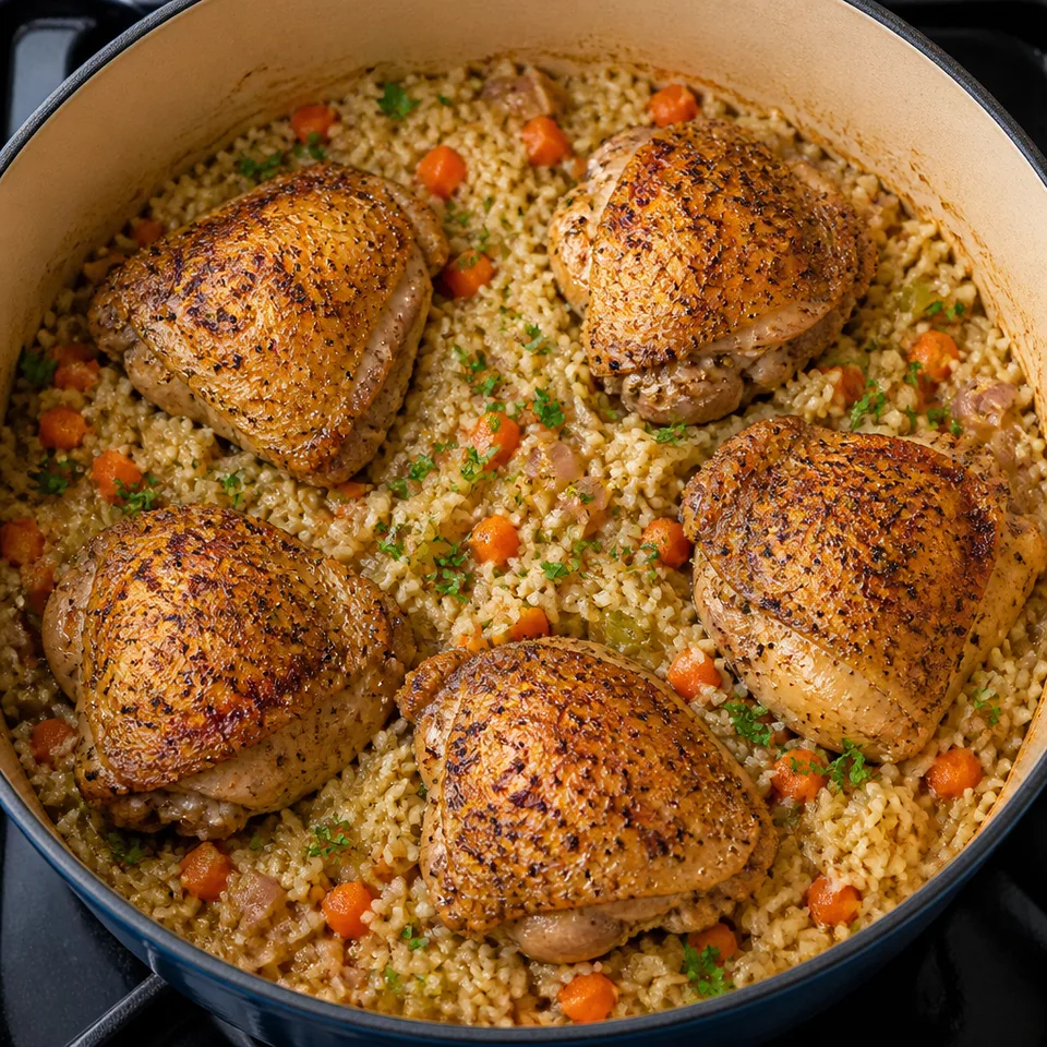 Baked Chicken and Rice (One Pot Recipe) — serving inspiration