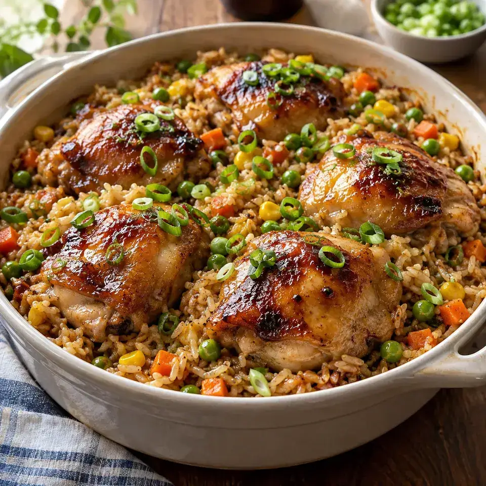 Baked Chinese Chicken and Rice — serving inspiration