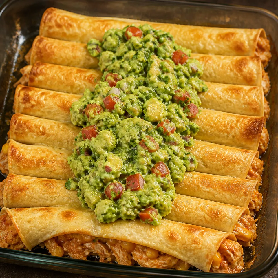 Baked Creamy Cheesy Chicken Flautas — serving inspiration