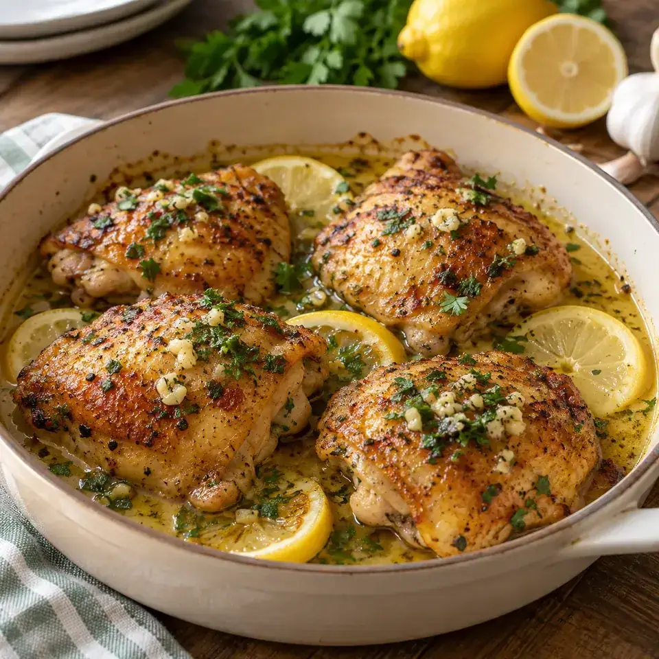 Baked Garlic Butter Chicken Thigh Recipe — serving inspiration