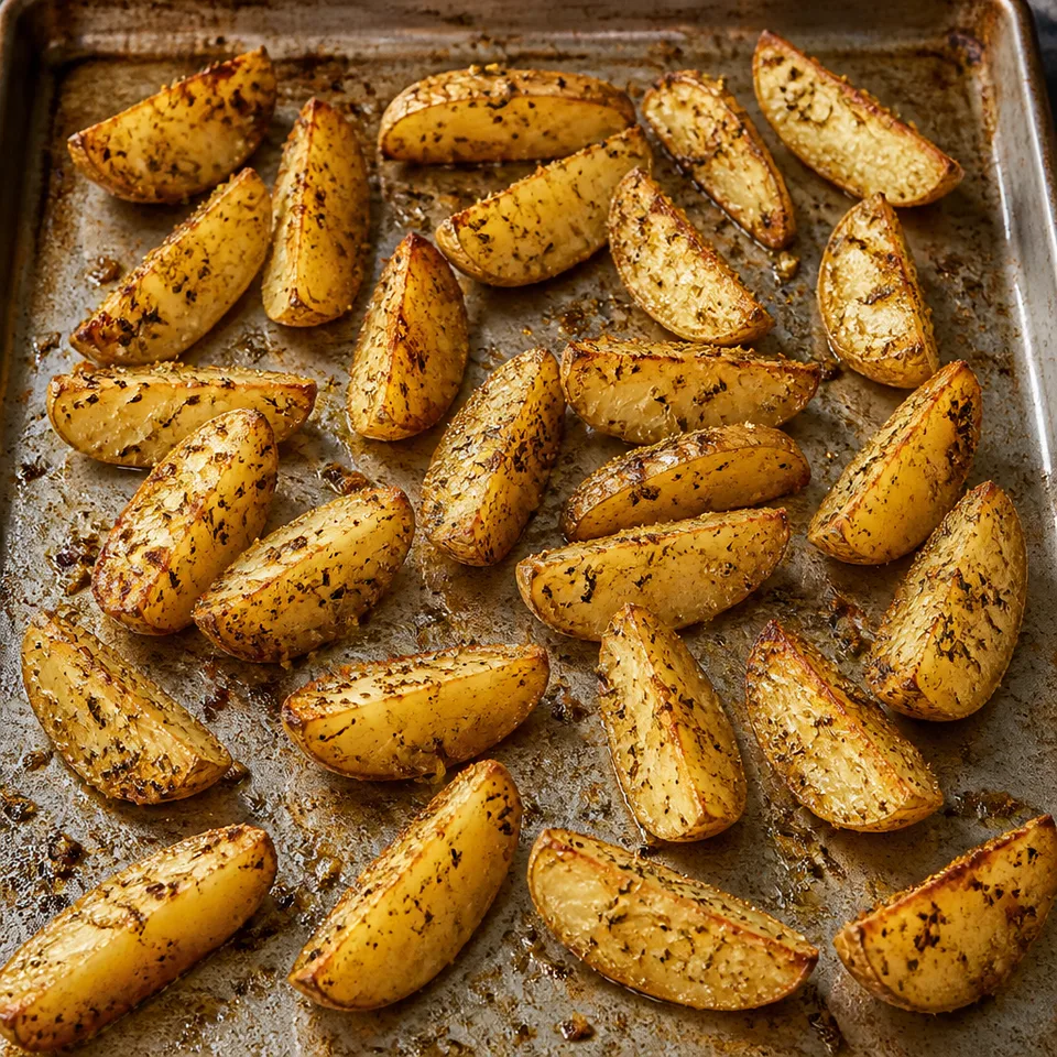 Baked Greek Potato Wedges — serving inspiration