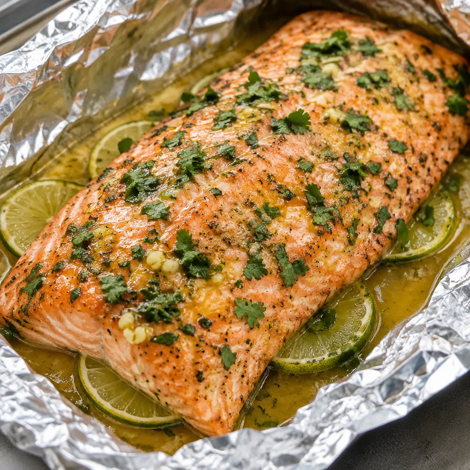 Baked Honey Cilantro Lime Salmon in Foil — serving inspiration