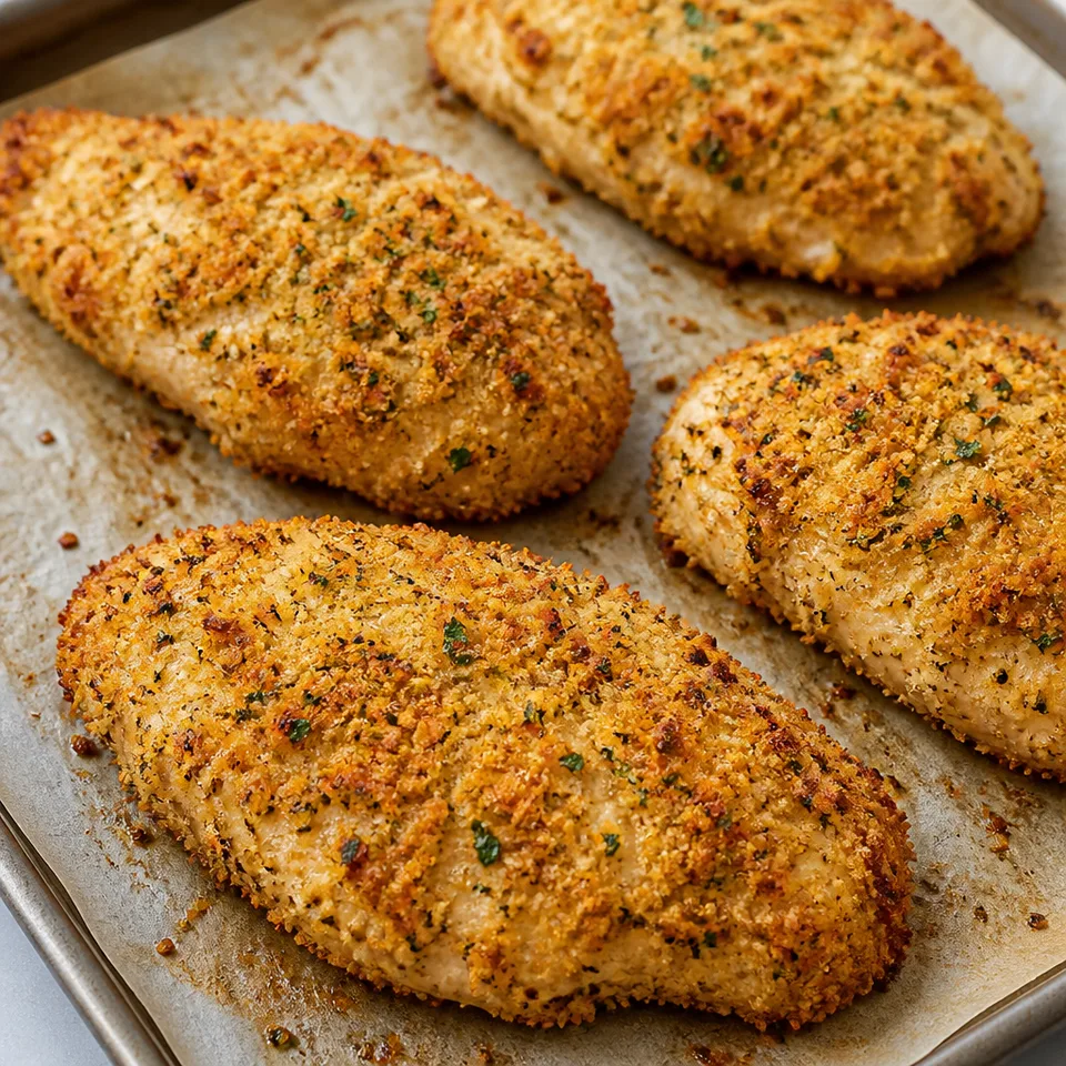 Baked Parmesan Crusted Chicken — serving inspiration