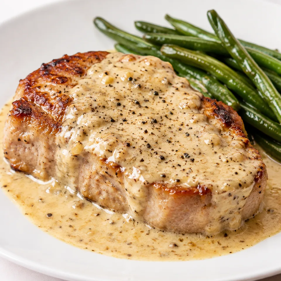 Baked Pork Chops with Dijon Cream Sauce — serving inspiration