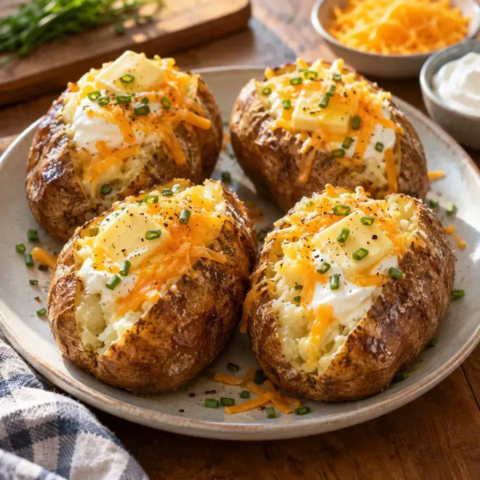 Baked potatoes — serving inspiration