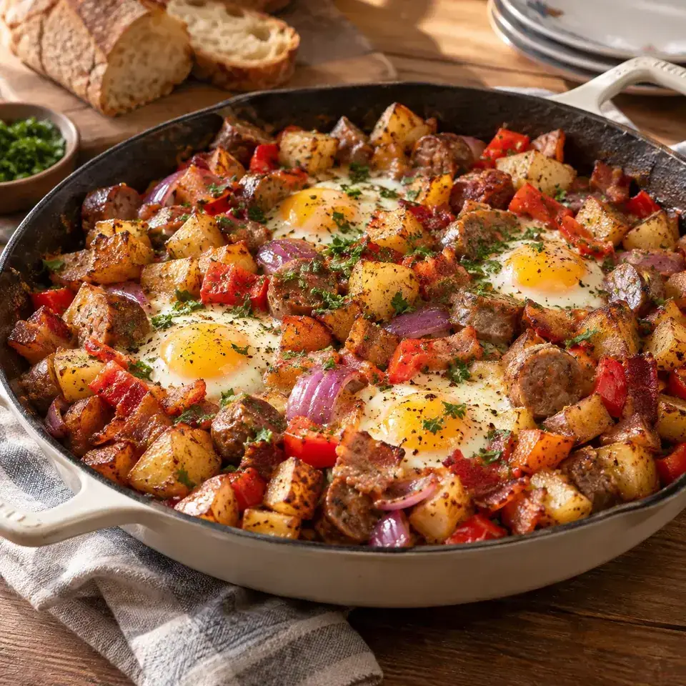 Baked sausage breakfast hash — serving inspiration