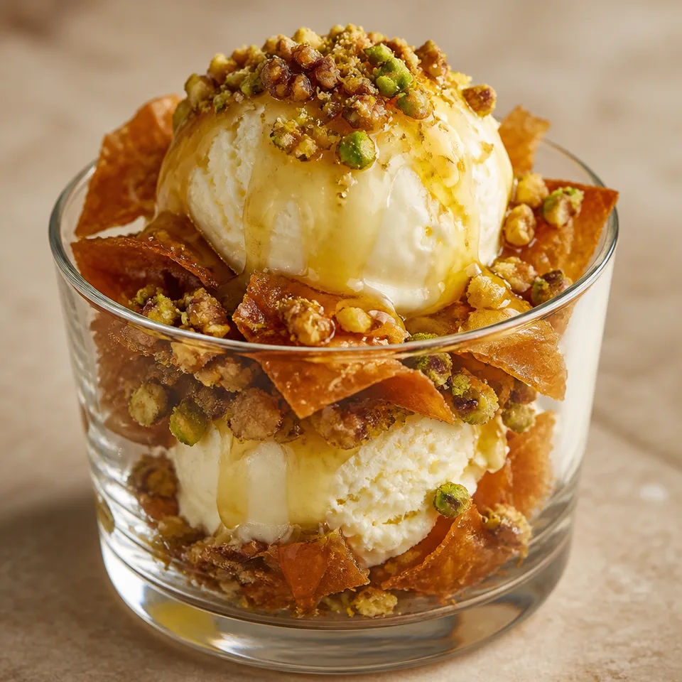 Baklava Ice Cream Sundae — serving inspiration