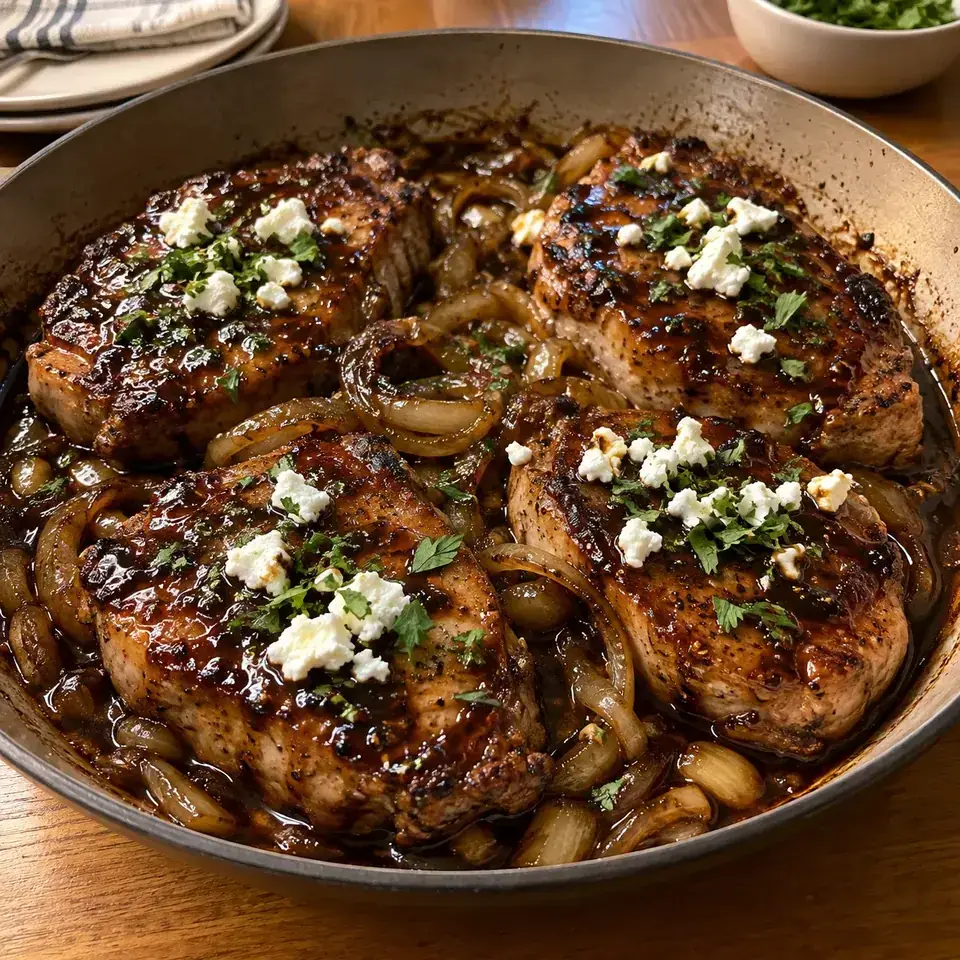 Balsamic Pork Chops — serving inspiration