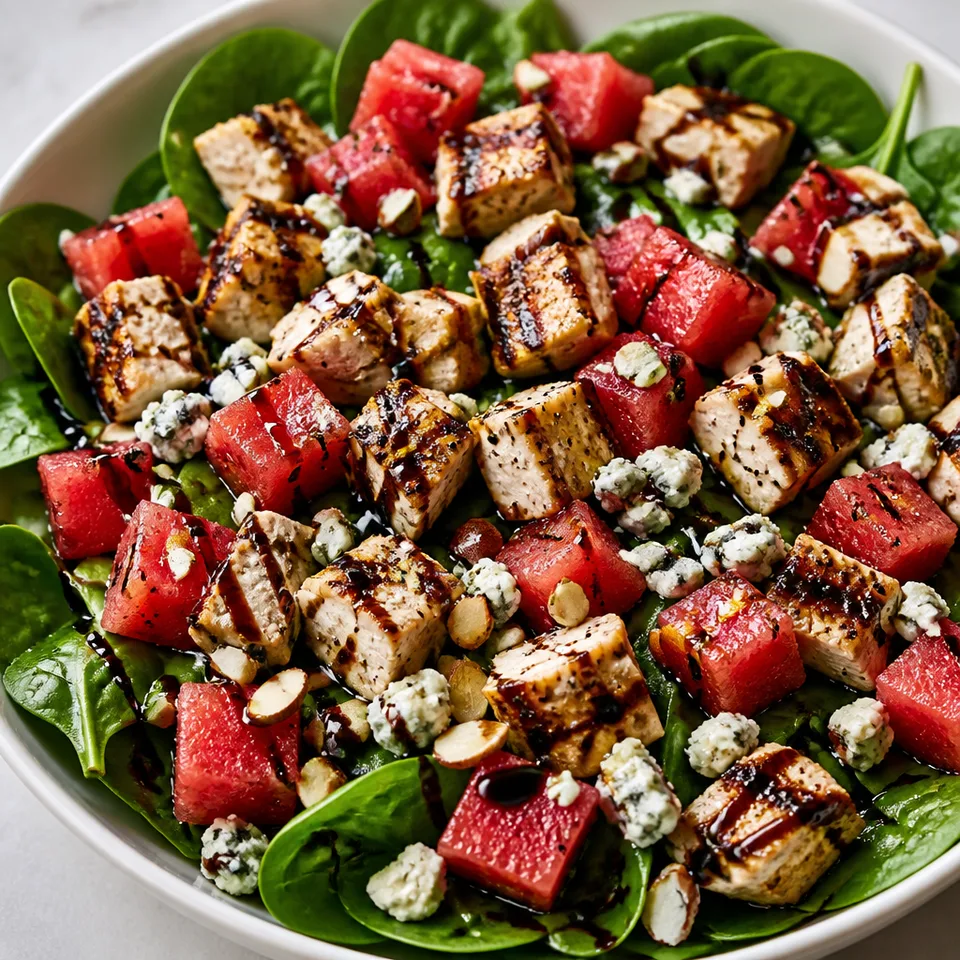 Balsamic Watermelon Chicken Salad — serving inspiration