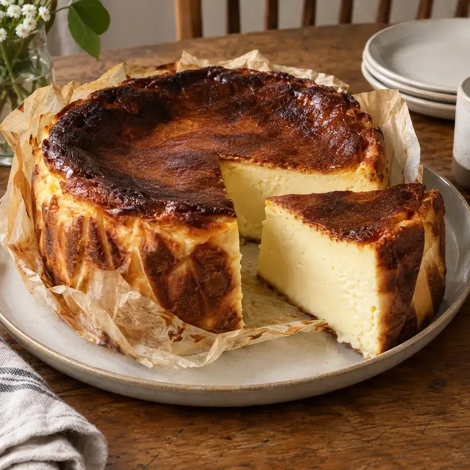 Basque Cheesecake — serving inspiration