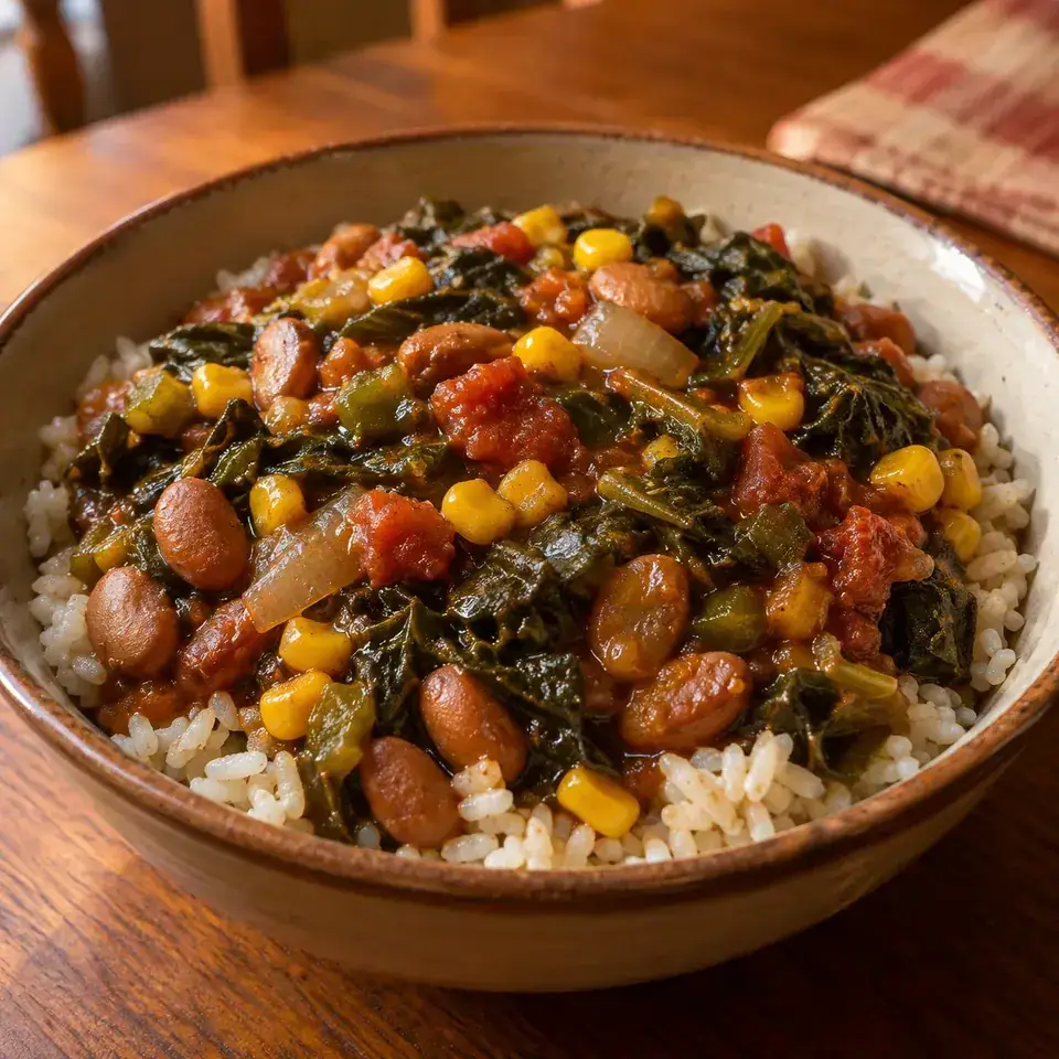 BBQ Beans and Greens Recipe — serving inspiration