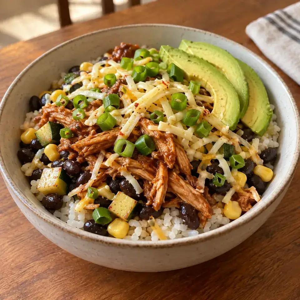 BBQ Chicken Burrito Bowls — serving inspiration