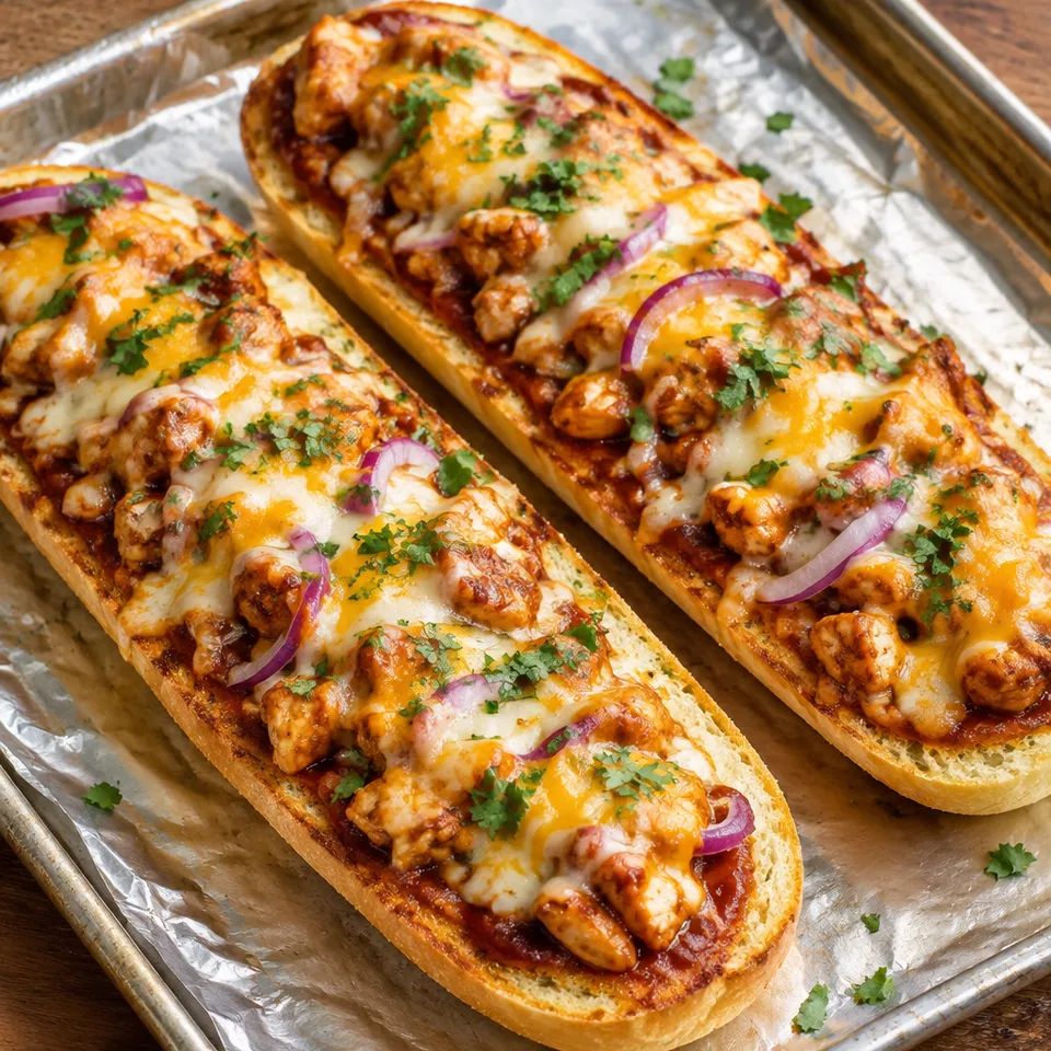 BBQ Chicken French Bread Pizza — serving inspiration