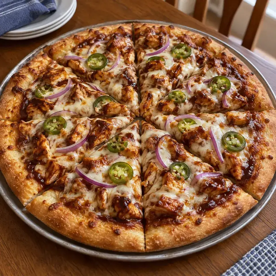 BBQ Chicken Pizza — serving inspiration