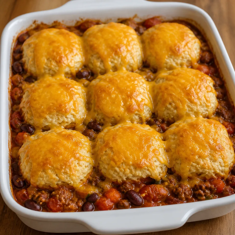 BBQ Chili Cheese Biscuit Casserole — serving inspiration