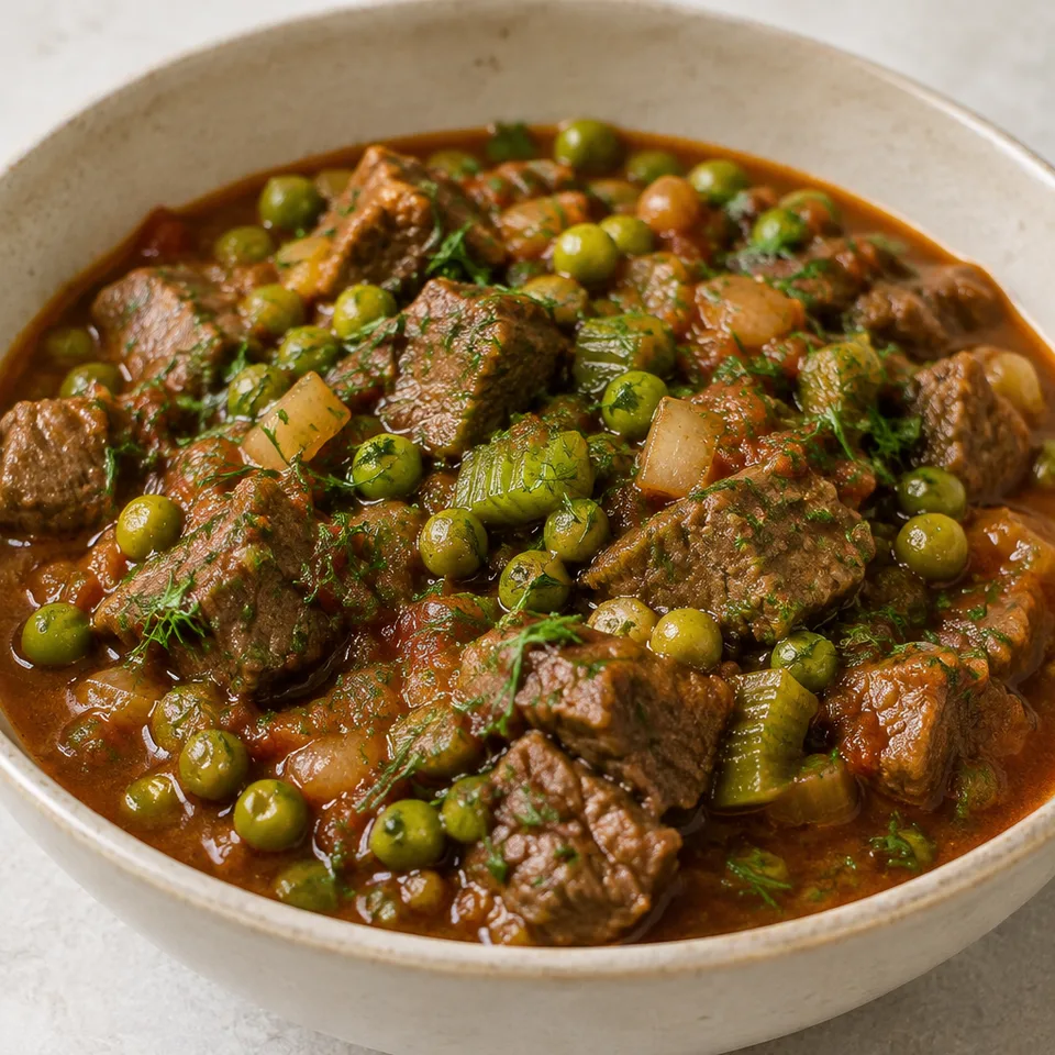 Beef and Pea Stew — serving inspiration