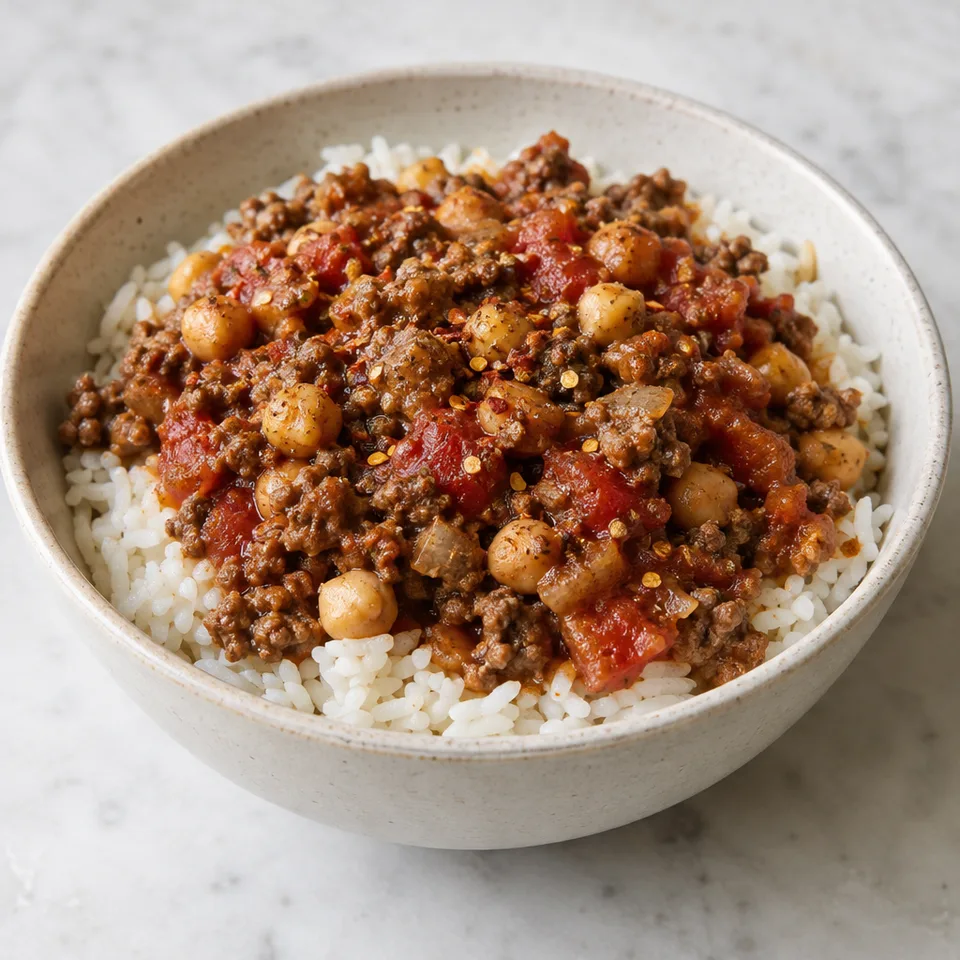 Beef and Tomato Rice Bowl — serving inspiration