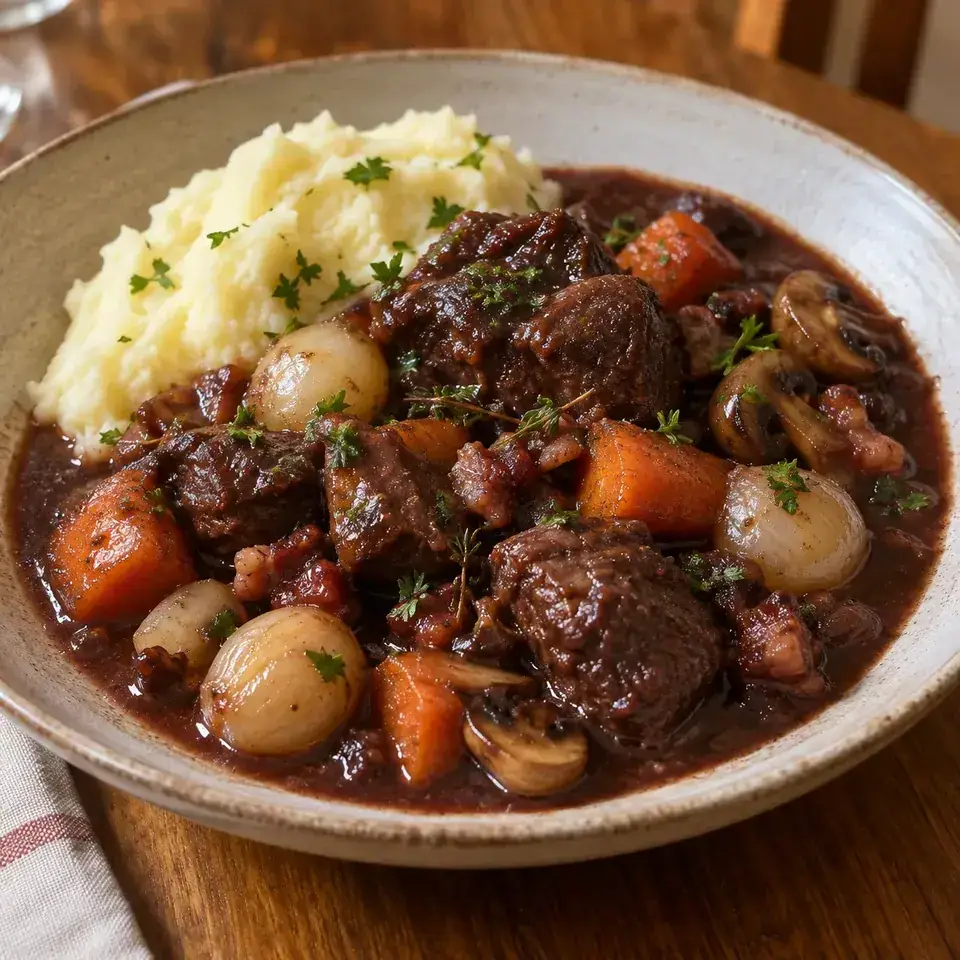 Beef Bourguignon (Beef Burgundy) — serving inspiration