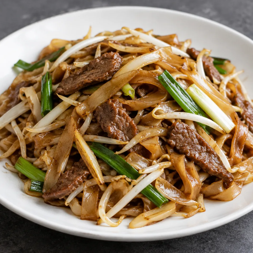 Beef Chow Fun (干炒牛河) — serving inspiration