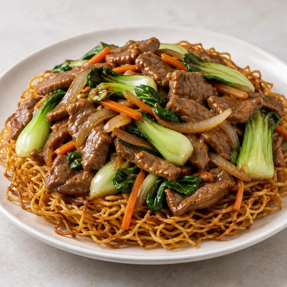 Beef Pan-Fried Noodles — serving inspiration